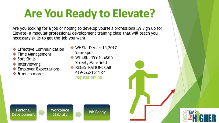 elevate, temp2higher, workforce, temp, mansfield, ohio, north end, necic